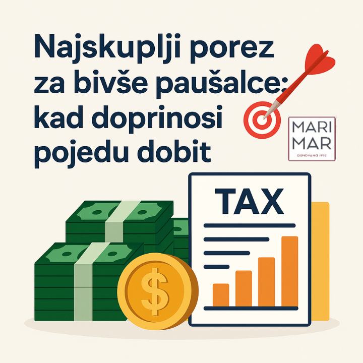 Najskuplji porez za bivše paušalce: kad doprinosi pojedu dobit